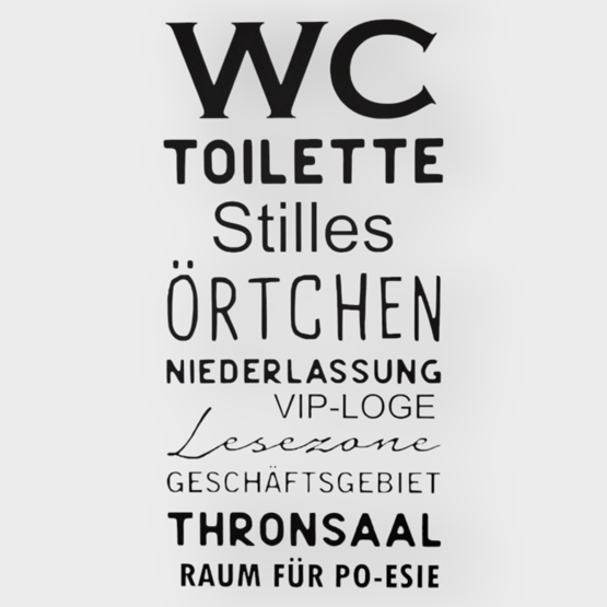 Beschriftung WC