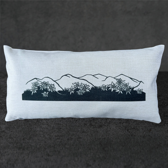 Kissen Edelweiss Gebirge 42x22cm