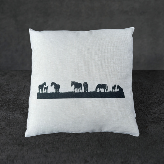 Kissen Pferde am Weiden