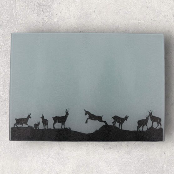 Glasschneidebrett Gämse Teil 1