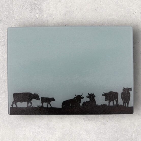 Glasschneidebrett Kühe am Weiden Teil 2