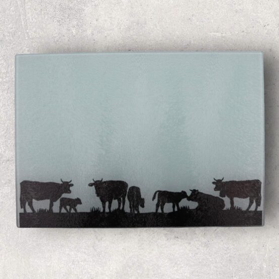 Glasschneidebrett Kühe am Weiden Teil 1