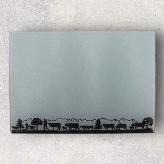 Glasschneidebrett Alpabzug Gebirge