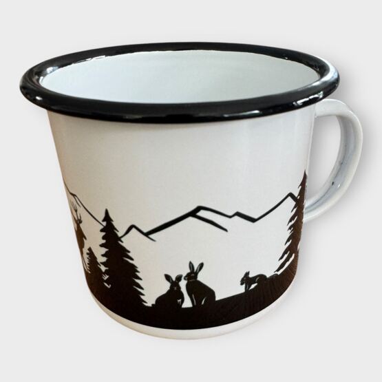 Emaille Tasse Waldtiere