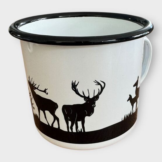 Emaille Tasse Hirsch