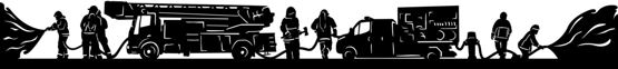Silhouetten aus Blech 180cm Feuerwehr