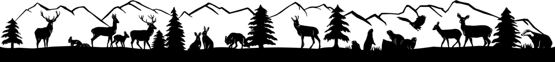 Silhouetten aus Blech 180cm Hirsch, Wald, Reh, Dachs